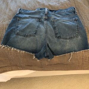 High waisted denim shorts